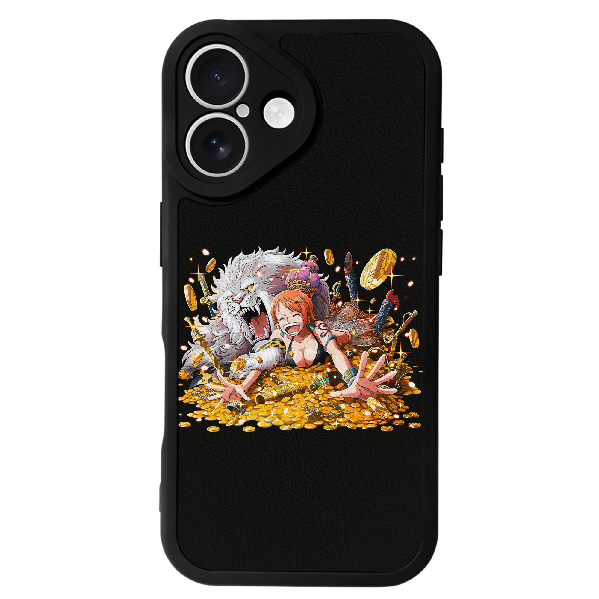 （画像用） ワンピース ナミ ONE PIECE Nami 【iPhone 16シリーズ対応】シリコンスマホケース（レザー調） 材質：シリコン